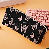 Velvet Butterfly Print Multi-function Pen & Pencil Zipper Bags PW-WG60060-01-1