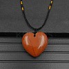 Natural Red Jasper Pendant Necklaces XA8803-12-1