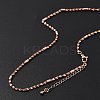 Brass Singapore Chains Necklaces for Women NJEW-D302-38RG-3