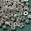100Pcs 10 Styles Tibetan Style Alloy Spacer Beads TIBEB-YW0001-14-1