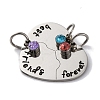Best Friends Forever 201 Stainless Steel Rhinestone Connector Charms STAS-Q342-08B-P-2