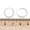 Brass Textured Hoop Earrings EJEW-F378-03B-S-5