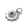Brass Micro Pave Cubic Zirconia Charms KK-U033-22P-03-2