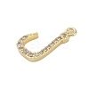 Rack Plating Brass Micro Pave Clear Cubic Zirconia Pendants KK-A224-03P-G-2
