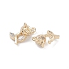 Brass Micro Pave Clear Cubic Zirconia Pendants KK-K351-43B-G-2