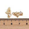 Brass Micro Pave Cubic Zirconia Charms KK-C115-08G-3