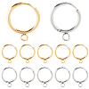 12Pcs 2 Colors 201 Stainless Steel Huggie Hoop Earring Findings STAS-SC0010-29-1