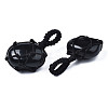Natural Obsidian Pendants G-N0326-93B-3