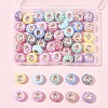 50Pcs 10 Colors Opaque Resin European Beads RESI-FS0002-19-6