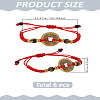 6Pcs Adjustable Nylon Cord Braided Bracelets BJEW-LP0002-80-2
