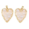 Rack Plating Brass & Epoxy Resin Pendants KK-C059-10A-G-1