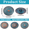 18Pcs 1-Hole Alloy Shank Buttons BUTT-GF0004-19B-2