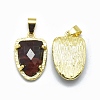 Natural Tiger Eye Pendants G-O176B-14G-2