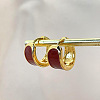 Brass Enamel Hoop Earrings FS-WG3C3EB-02-1