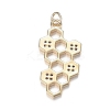 Brass Micro Clear Cubic Zirconia Pendants ZIRC-F120-073G-2