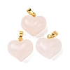 Natural Rose Quartz Pendants G-B188-04G-04-1
