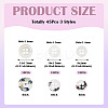 45Pcs 3 Styles 4-Holes Shell Buttons BUTT-TA0001-28-4