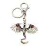 Dragon Alloy Rhinestone Pendant Keychains KEYC-G065-01D-1