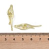 Brass Hook and Eye Clasps KK-B087-18G-3