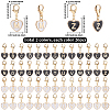 56Pcs 2 Colors Alloy Enamel Pendant Locking Stitch Markers HJEW-SC00141-2