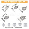DIY Blank Cameo Photo Geometry Pendant Making Kit DIY-DC0001-99-2