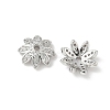 Brass Micro Pave Clear Cubic Zirconia Bead Caps KK-V015-21P-1