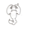 Zinc Alloy Open Back Bezel Pendants PALLOY-D580-05P-B-1