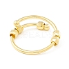 Brass Rotating Beaded Open Cuff Ring LS-RJEW-H102-02G-2
