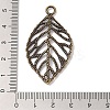 Tibetan Style Alloy Filigree Leaf Pendants X-TIBEP-Q040-023AB-NR-3