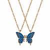 2Pcs Matching Butterfly Pendant Necklaces Set JN1033B-1-2
