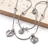 304 Stainless Steel Multi-strand Bracelets BJEW-Q038-08P-2