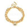 Brass Micro Pave Cubic Zirconia Bracelets for Women BJEW-U008-08G-1
