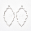 Tibetan Style Alloy Open Back Bezel Big Pendants TIBE-S316-015AS-RS-1