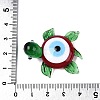 Handmade Lampwork Turtle with Evil Eye Figurine Display Decorations LAMP-N034-25B-4