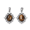 Brass Micro Pave Clear Cubic Zirconia Pendants KK-P302-23P-1