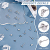 304 Stainless Steel Stud Earring Findings STAS-UN0060-01C-5
