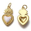 Golden Tone Brass Enamel Pendants X-KK-K750-01G-E-2