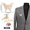 10 Sets Alloy Butterfly Lapel Pin Brooch JEWB-FG0001-12KCG-2