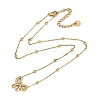 Ion Plating(IP) 304 Stainless Steel Bowknot Pendant Satellite Chain Necklaces NJEW-I129-06G-2