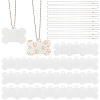 45Pcs Blank Double-sided Heat Transfer Aluminium Pendants DIY-SP0006-29B-1