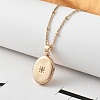 Clear Cubic Zirconia Locket Necklaces LS-NJEW-A036-01C-2