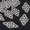 Tibetan Style Alloy Rhombus Filigree Joiners Links X-TIBE-5377-AS-LF-1