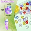 50Pcs 5 Colors Transparent Spray Painted Glass Pendants GLAA-YW0003-94-2