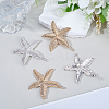 4Pcs 2 Colors Zinc Alloy Hair Barrettes PHAR-SP0001-24-4