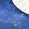 925 Sterling Silver Twisted Bar Link Chain Necklaces NJEW-H056-01A-G-3
