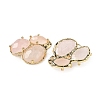 Natural Rose Quartz Links connectors G-E526-28N-2