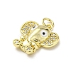 Brass Enamel with Cubic Zirconia Pendants FIND-Z023-15G-2
