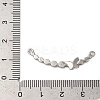 304 Stainless Steel Rhinestone Links STAS-L081-001P-3