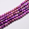 Natural Imperial Jasper Beads Strands X-G-I122-8mm-07-1