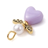 Acrylic & ABS Plastic Imitation Pearl Angel Pendants PALLOY-JF04466-01-5